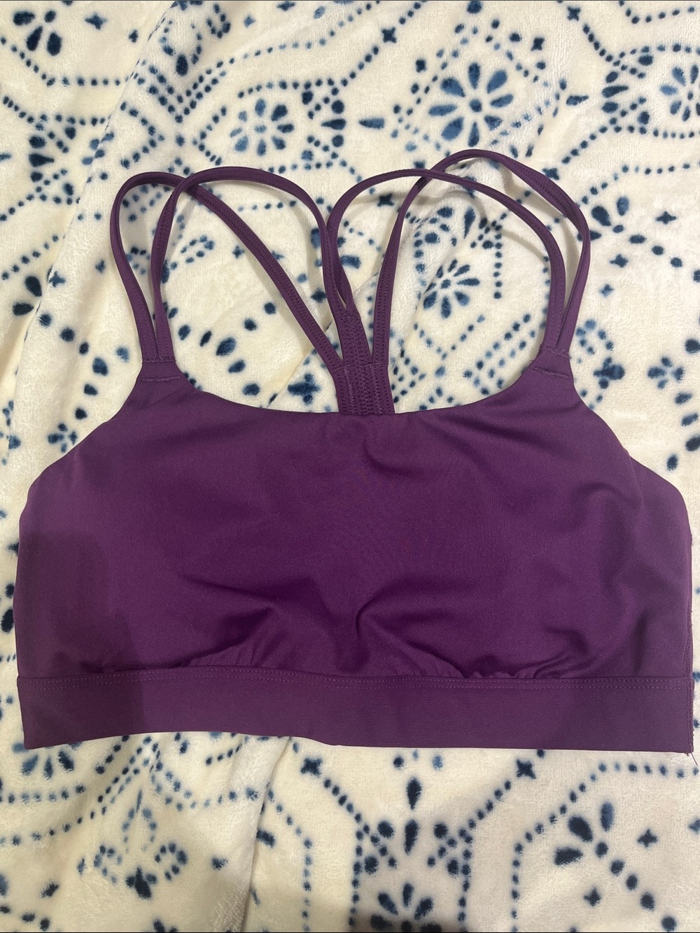 Purple Strappy Sports Bra